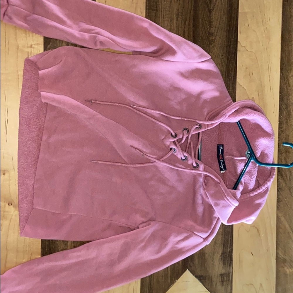 Plain pink crop sweater